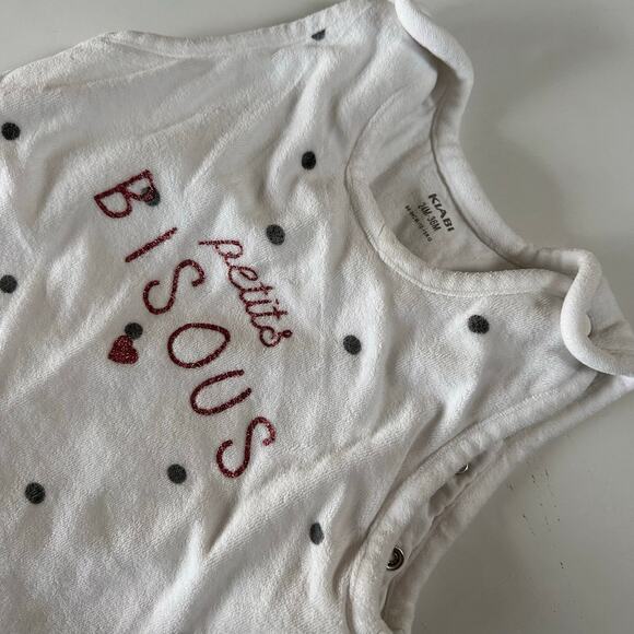 Kiabi White Polka Dot Velour Sleep Sack - 24-36 Months - Picture 4 of 8